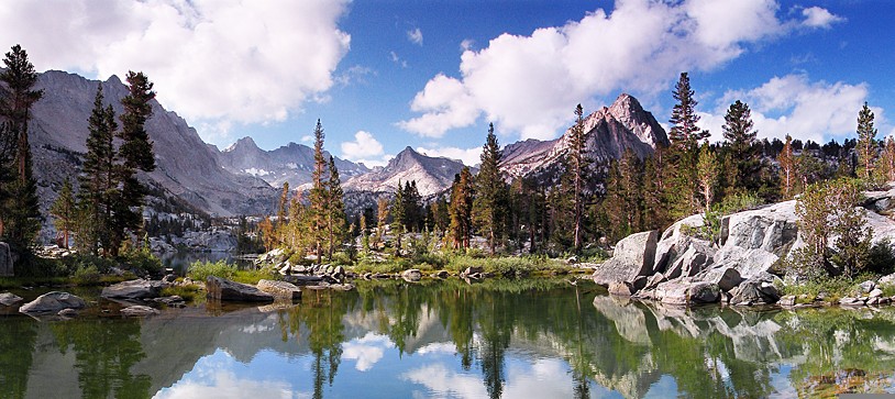 Moutain lake with reflection