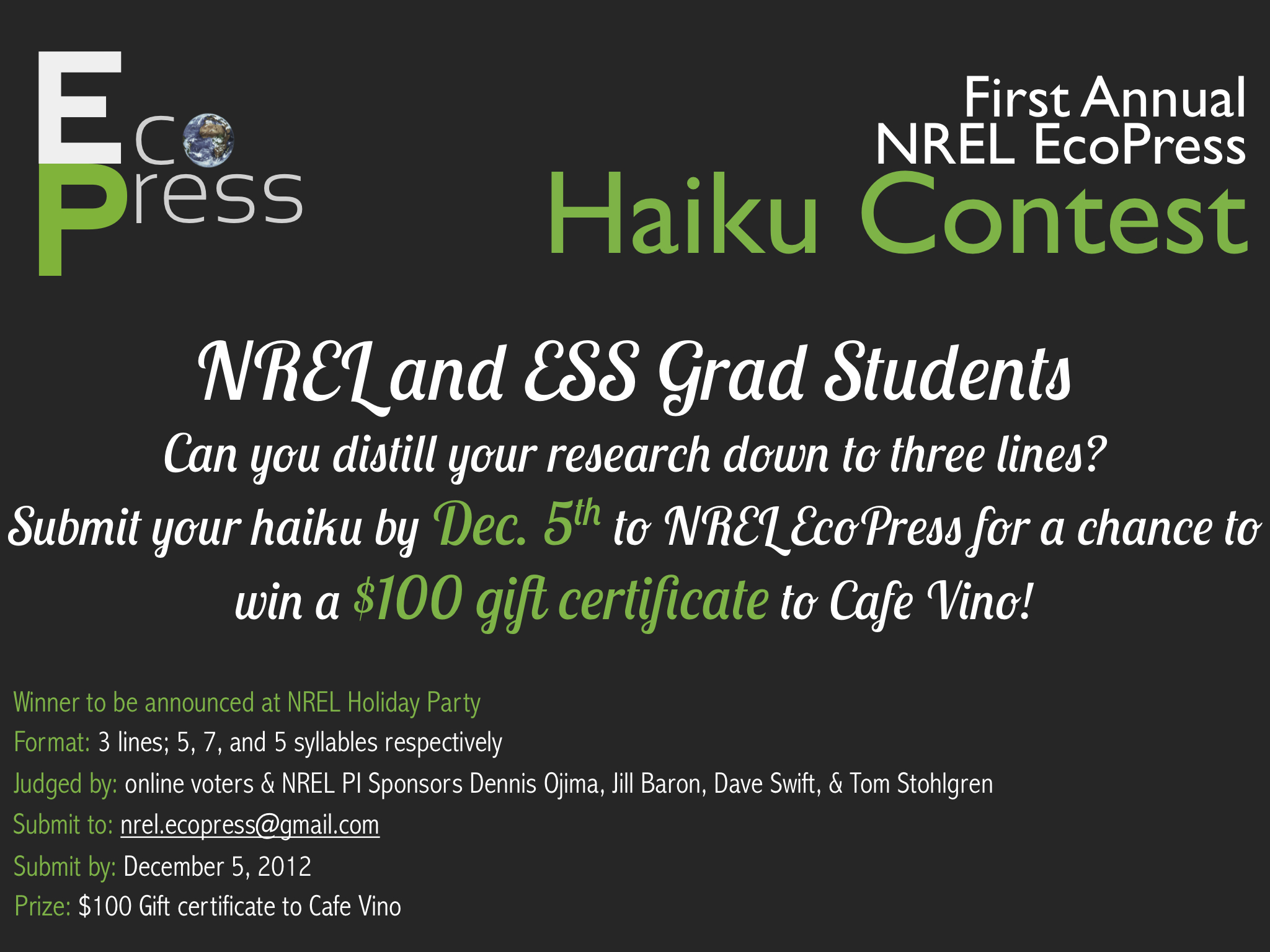EcoPress Haiku advertisement 2012
