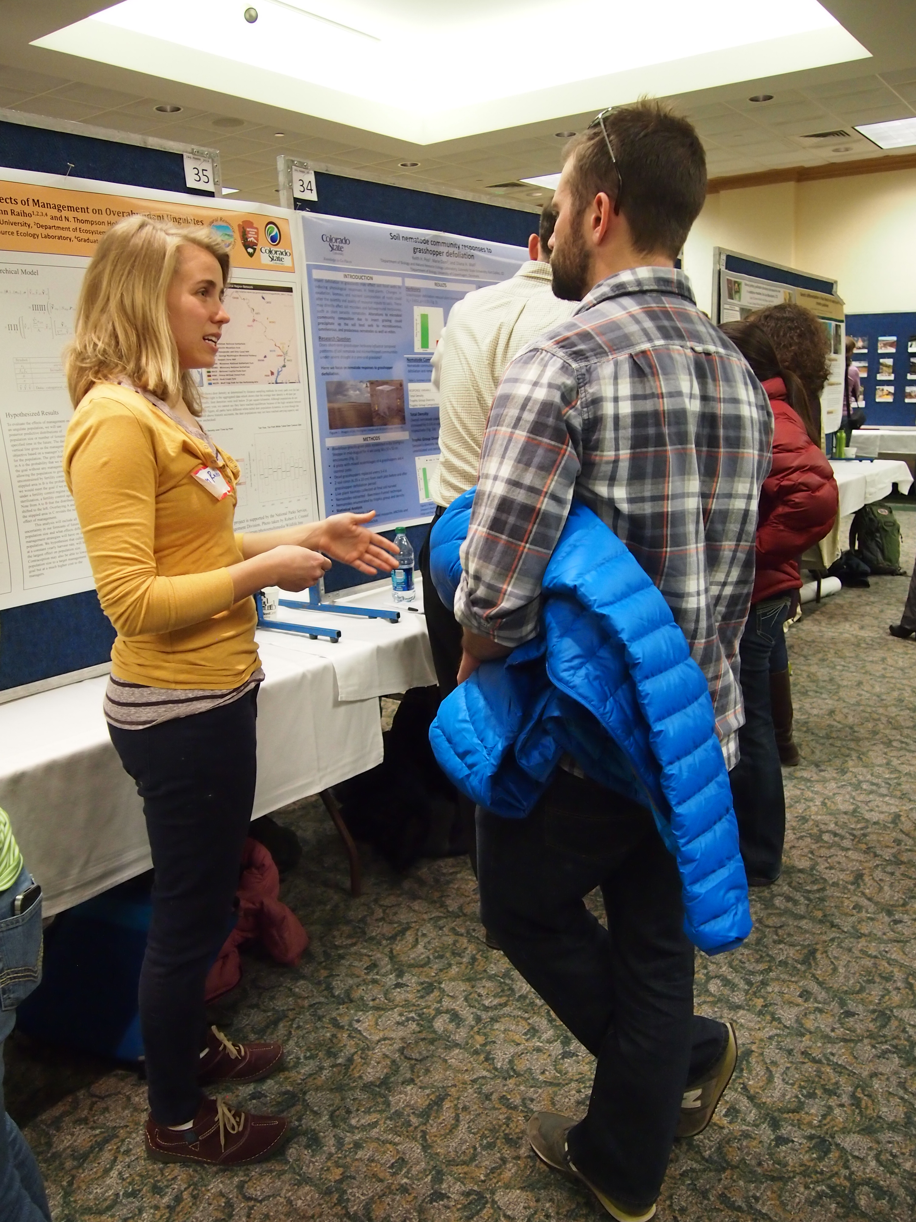 Ann Raiho presenting her poster on managing white deer populations