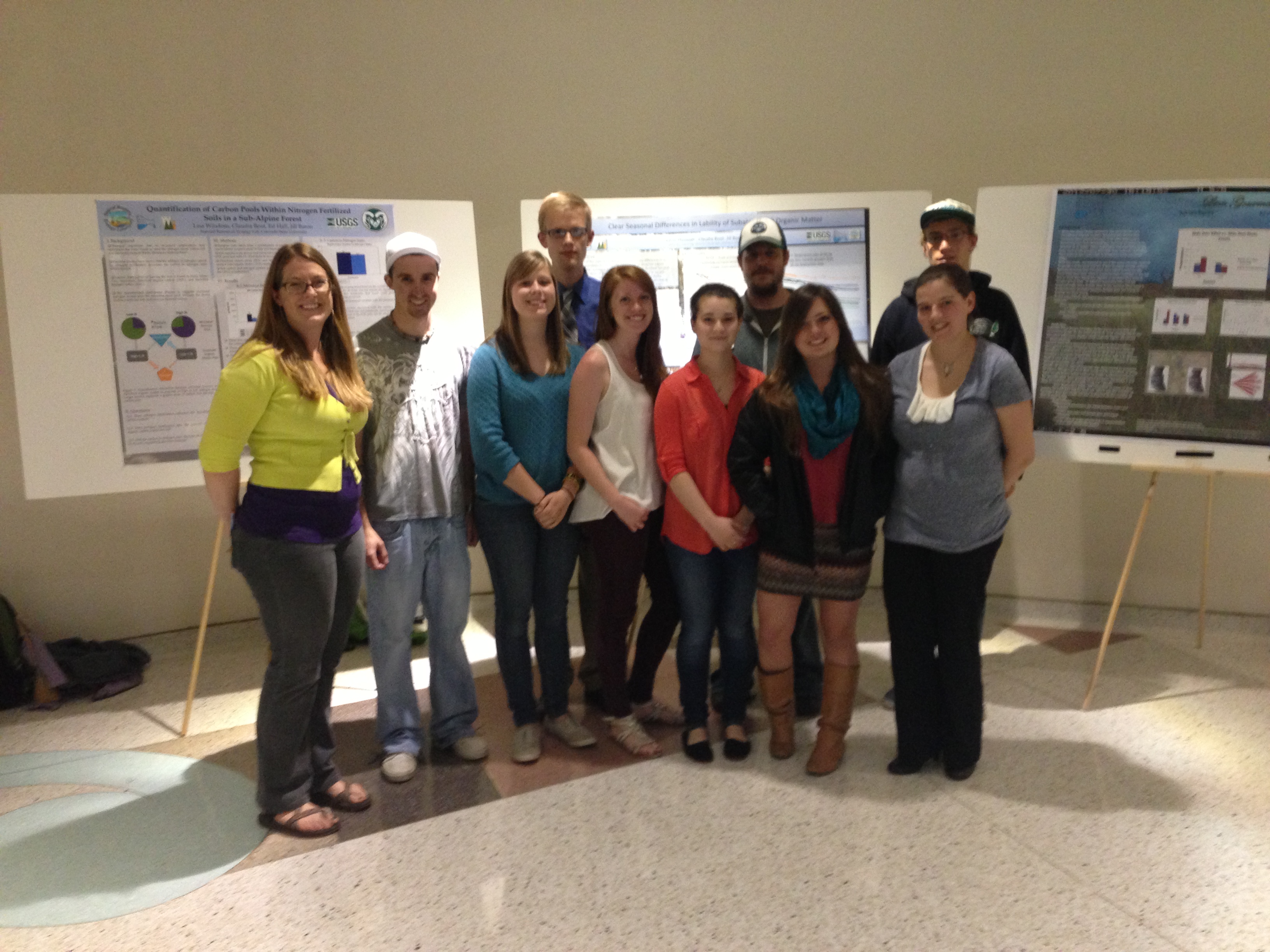 SUPER students with poster presentations