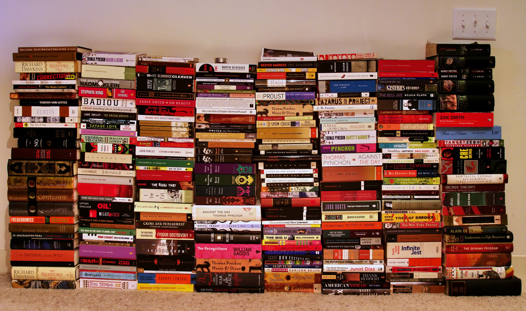 Picture of stacks of paperback books