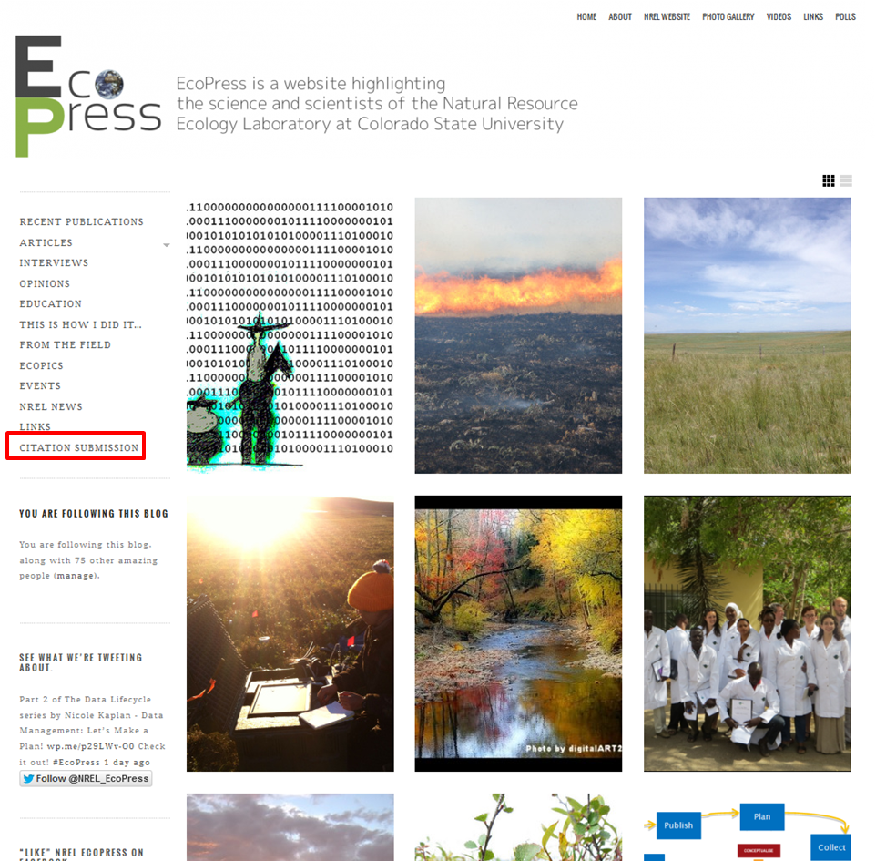 Image of EcoPress home page