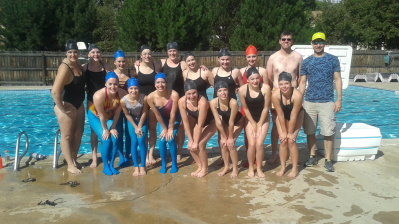 synchronized swimming group shot