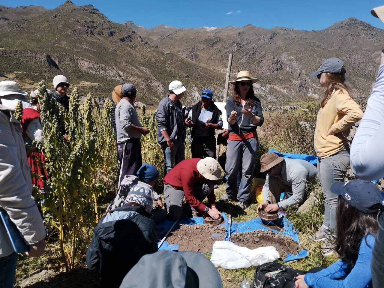 Erika Foster teaching in the field