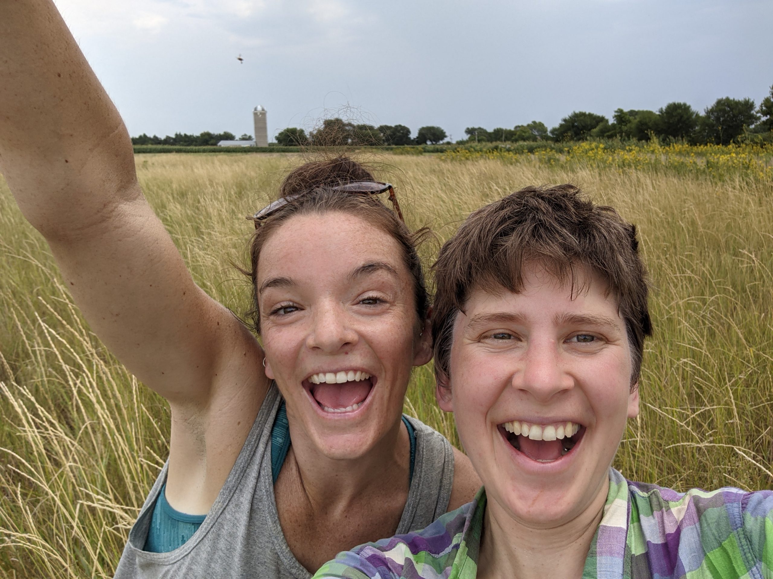 Laura van der Pol and NREL/SOCR graduate student Rebecca Even at The Land Institute in Salina, Kansas.