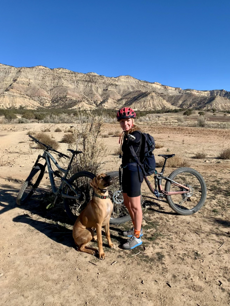 Haley biking in the desert