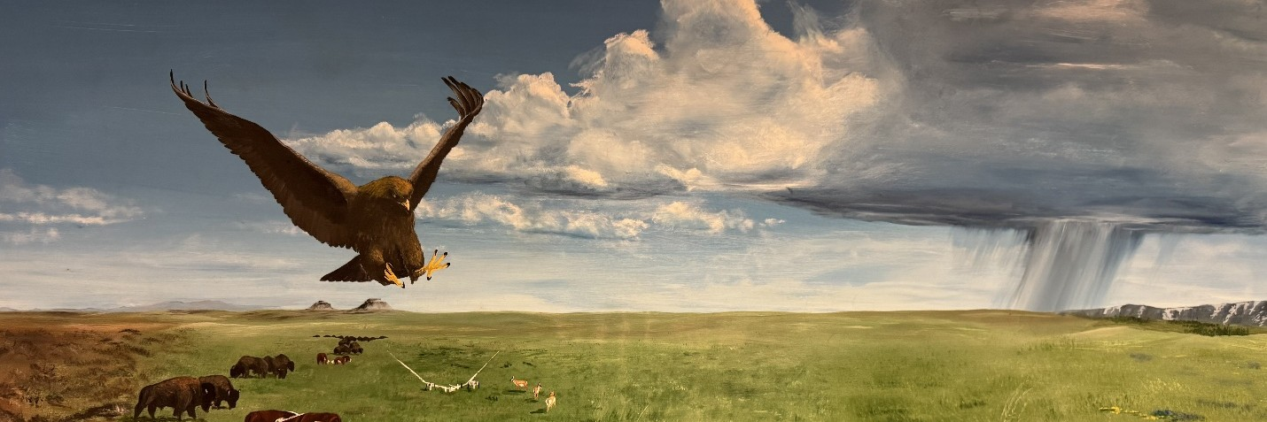 Painted shortgrass prairie scene